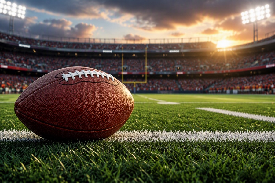 Football on the field